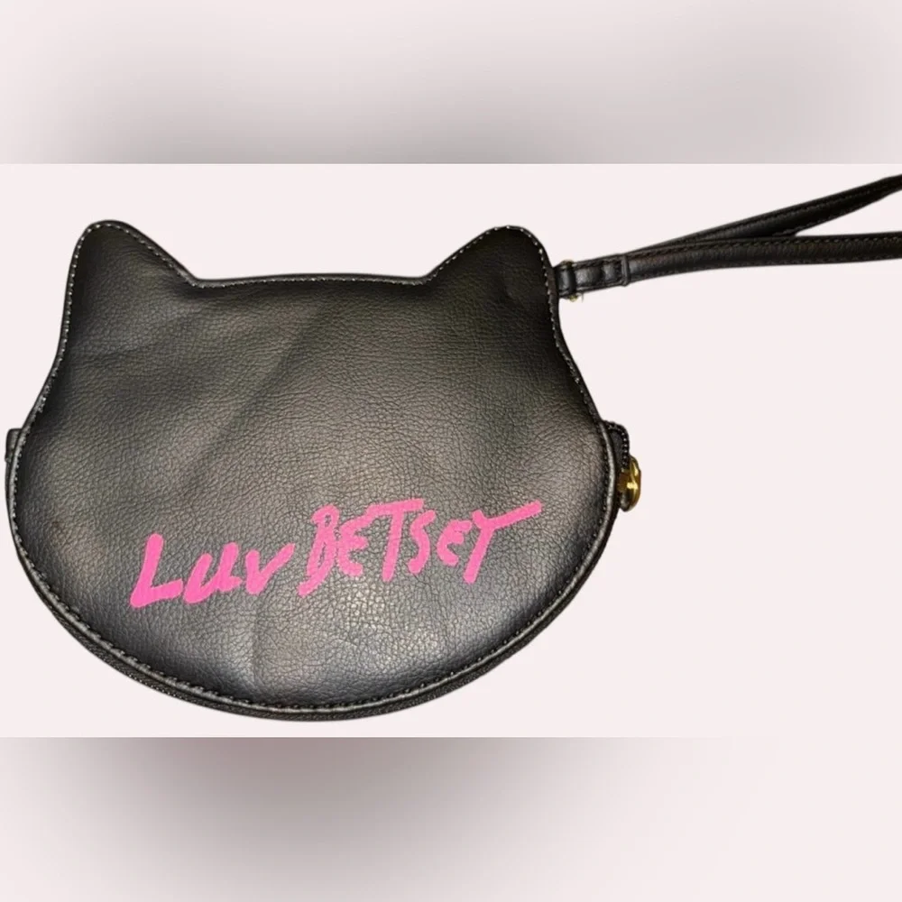 BETSEY JOHNSON Hipster French Bulldog Boston Terrier Vegan Leather Wristlet NWT
